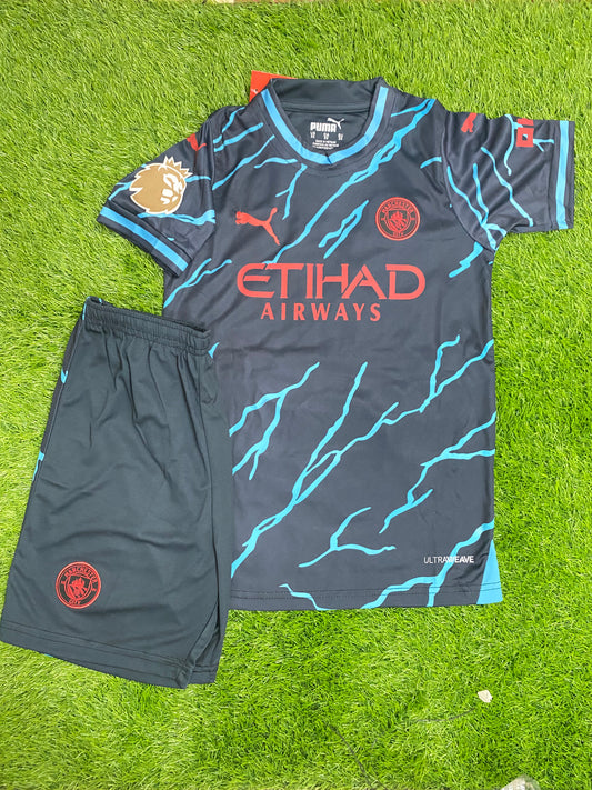 Kids Manchester City Away Kit 23/24
