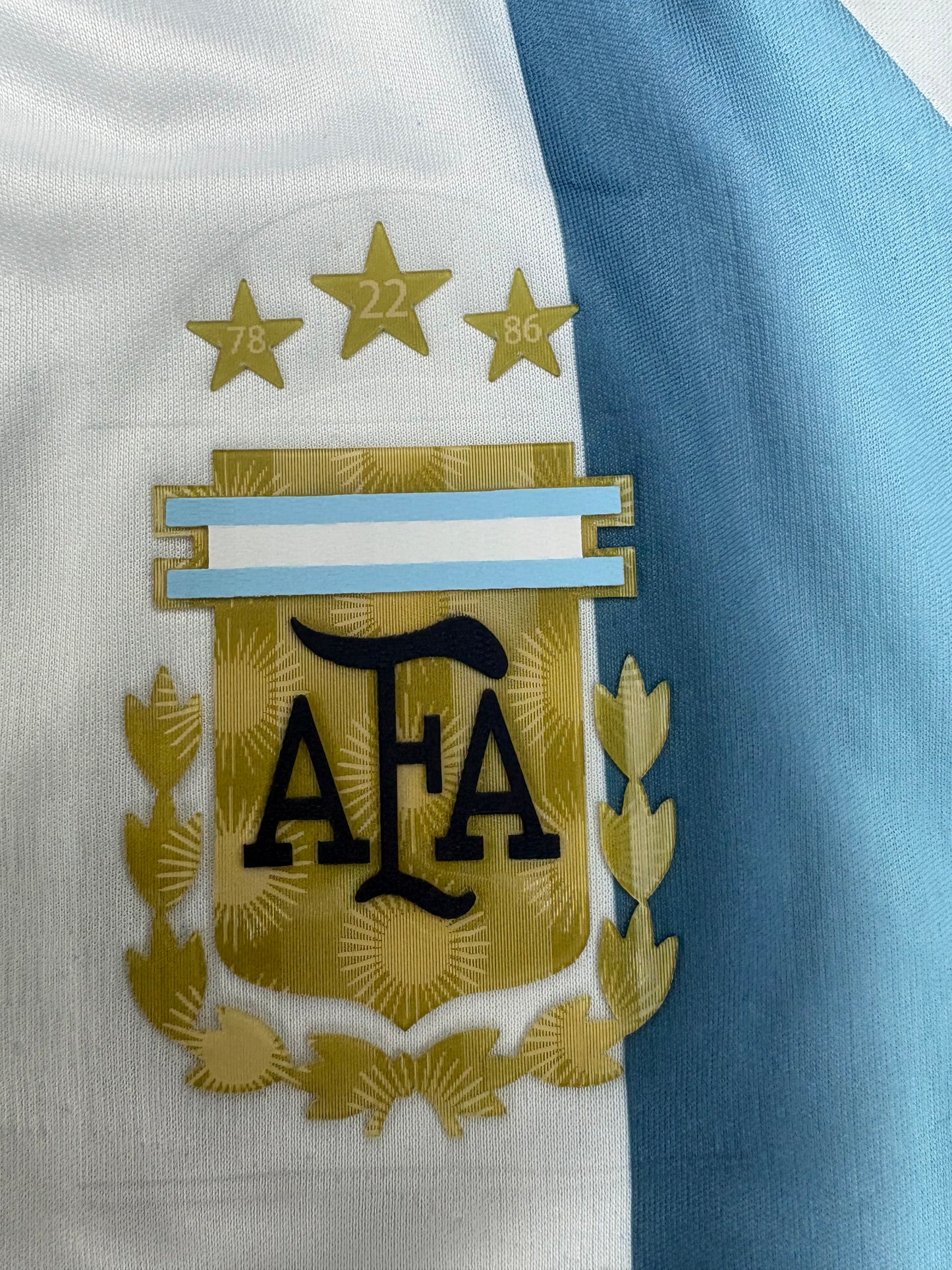 Argentina Home Worldcup 2026 Player Version Logos (full sleeves)