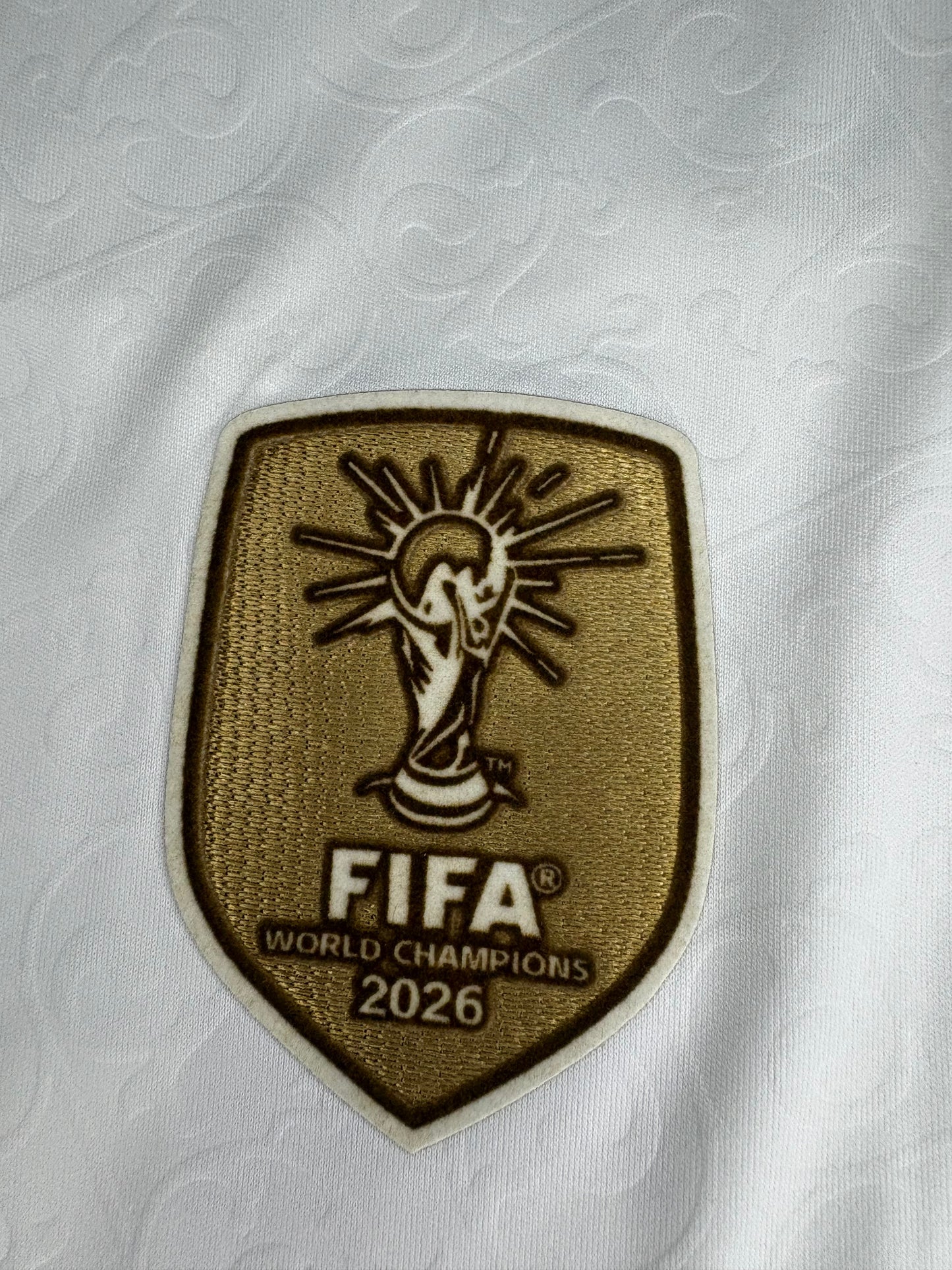 Spain Away Worldcup 2026 Player Version Logos (half sleeves)