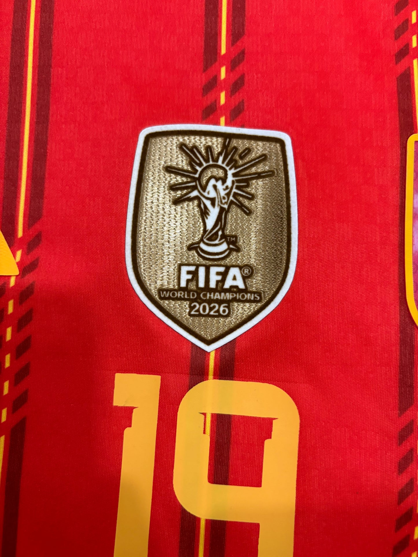 Spain Home Worldcup 2026 Player Version Logos (full sleeves)