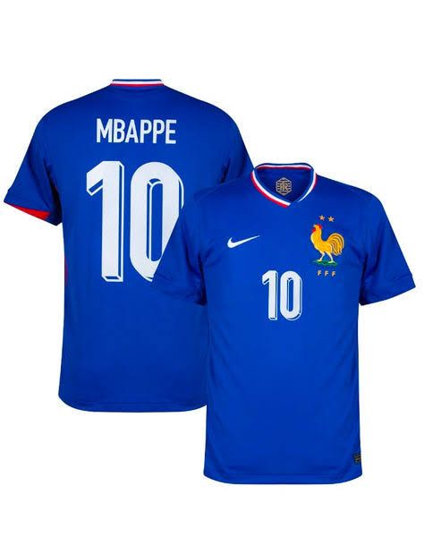 France Euro Cup Mbappe 10 Home Shirt 2024